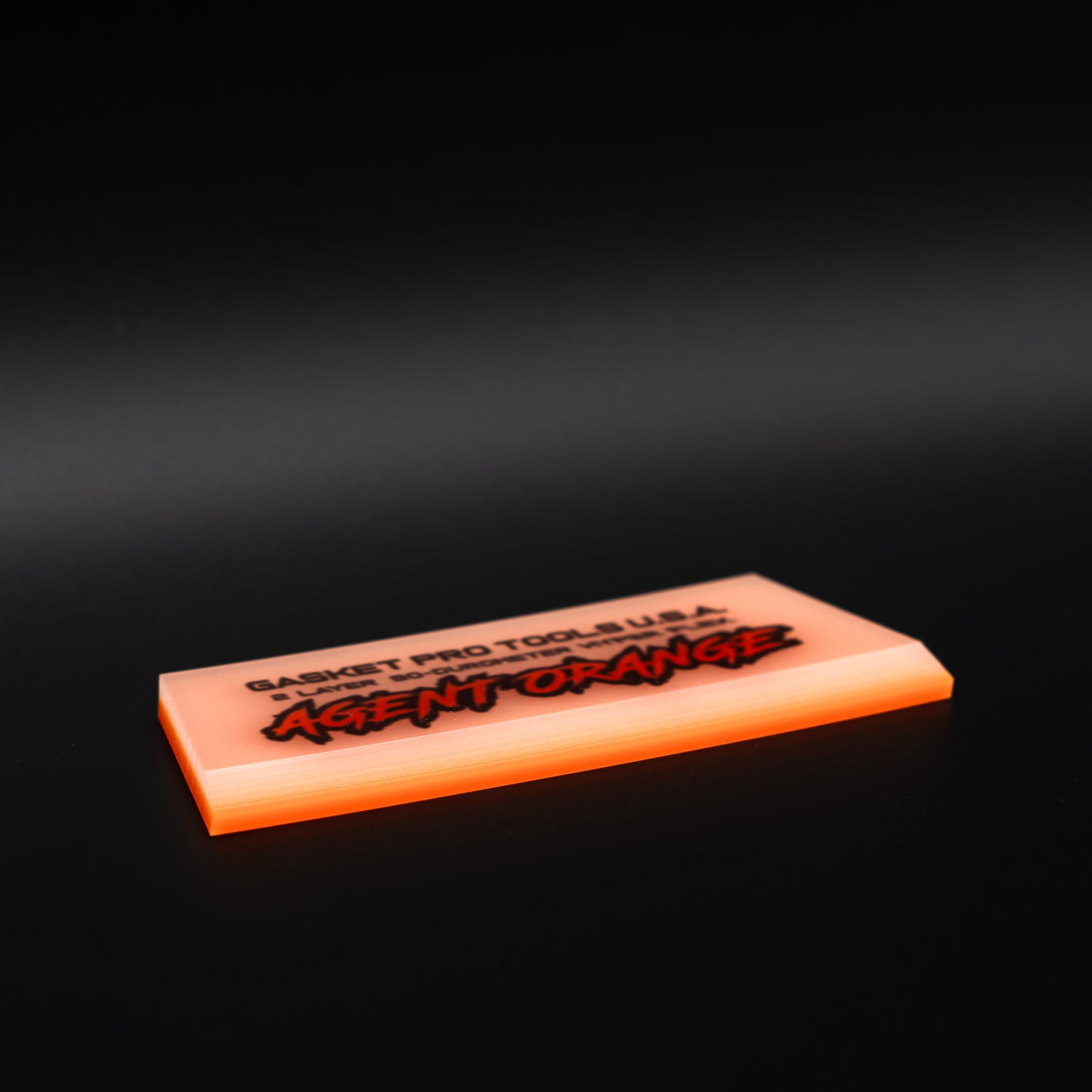 5”  Agent Orange Dual Density  HYBRID 79/90 Durometer HyperFlex Squeegee Blade