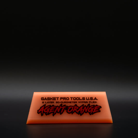 5”  Agent Orange Dual Density  HYBRID 79/90 Durometer HyperFlex Squeegee Blade