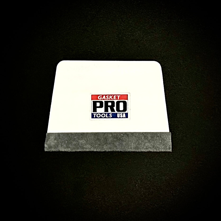4" White (Felt Edge) Teflon Hard Card