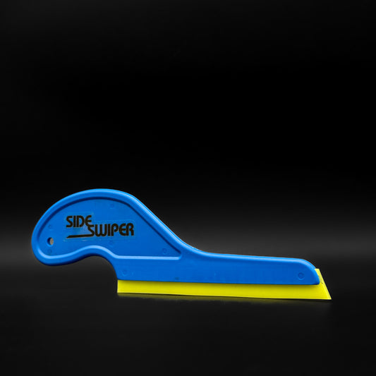 this photo showcases the sideview of the sideswiper squeegee with a sledgehammer blade