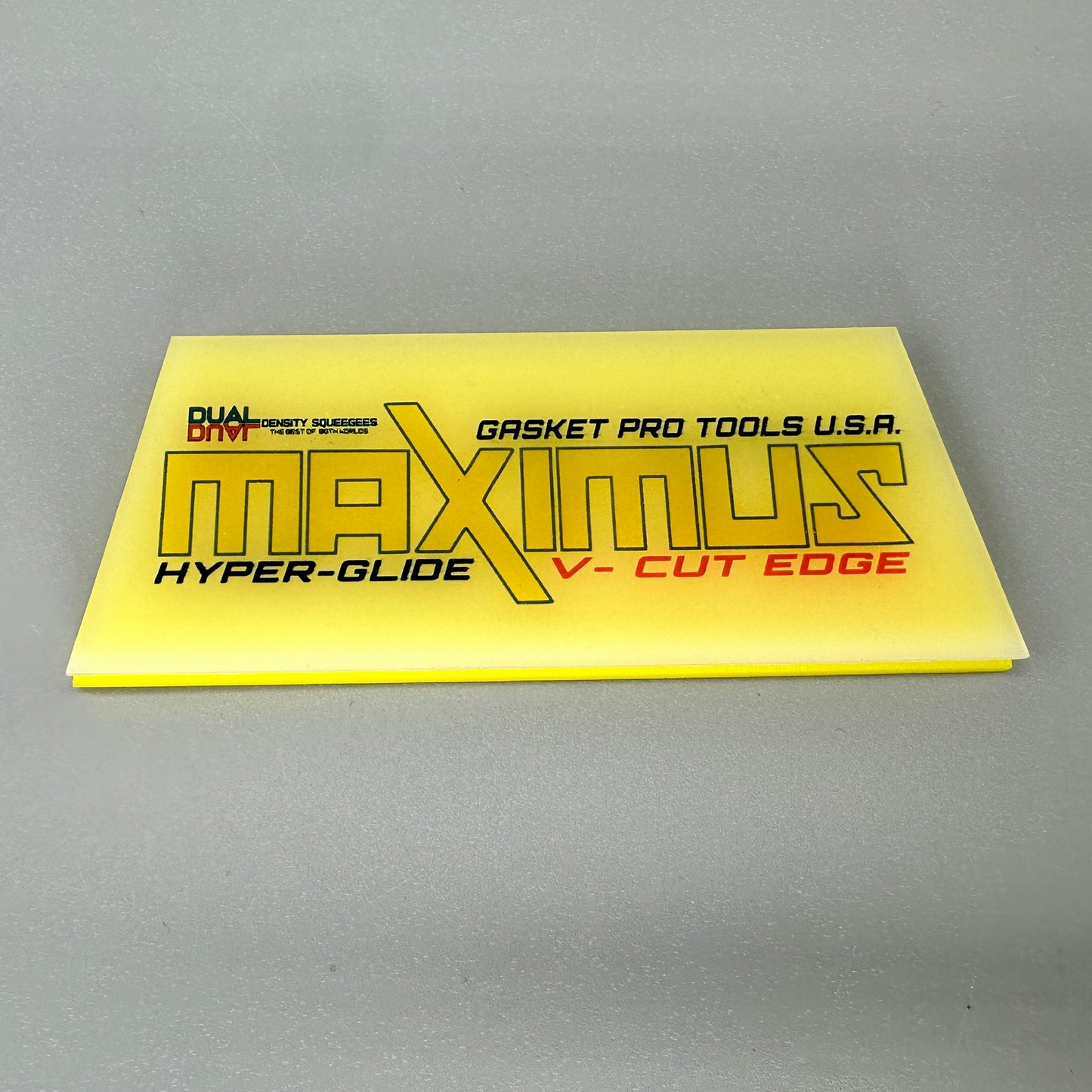 5”  MAXIMUZ   CROPPED "V" CUT  Dual Density  HYBRID 85/93 Durometer HyperFlex Squeegee Blade
