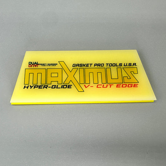 5”  MAXIMUZ   CROPPED "V" CUT  Dual Density  HYBRID 85/93 Durometer HyperFlex Squeegee Blade